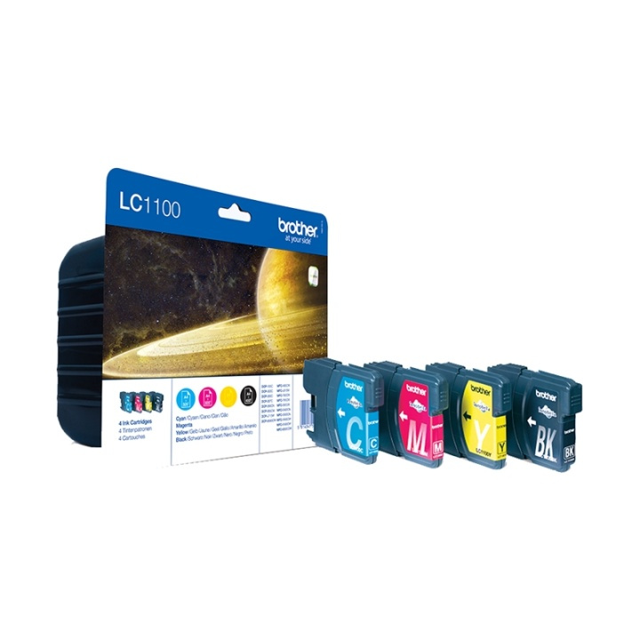 Brother LC-1100VALBPDR bläckpatroner 4 styck Original Svart, Cyan, Magenta, Gul in the group COMPUTERS & PERIPHERALS / Printers & Accessories / Ink & Toner / Ink cartridges / Brother at TP E-commerce Nordic AB (A13957)