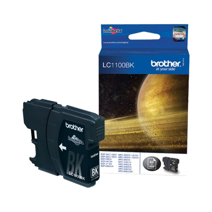 Brother LC-1100BK Black Ink Cartridge bläckpatroner 1 styck Original Svart in the group COMPUTERS & PERIPHERALS / Printers & Accessories / Ink & Toner / Ink cartridges / Brother at TP E-commerce Nordic AB (A13958)