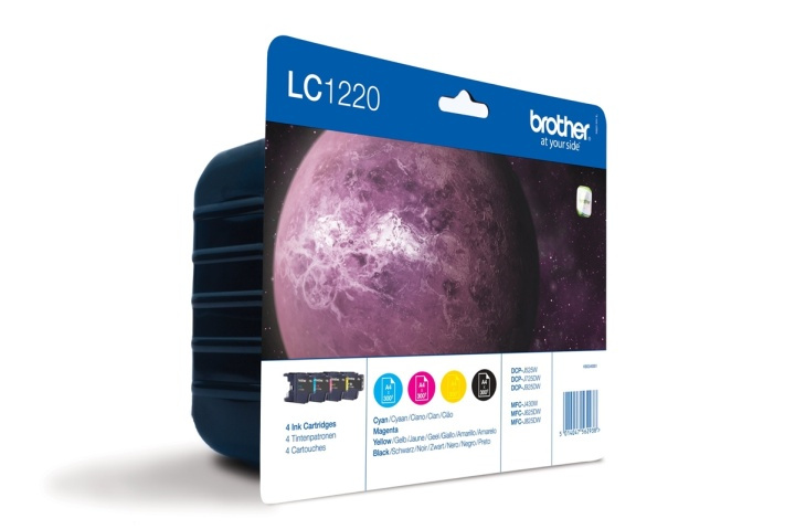 Brother LC-1220VALBPDR bläckpatroner 4 styck Original Svart, Cyan, Magenta, Gul in the group COMPUTERS & PERIPHERALS / Printers & Accessories / Ink & Toner / Ink cartridges / Brother at TP E-commerce Nordic AB (A13967)