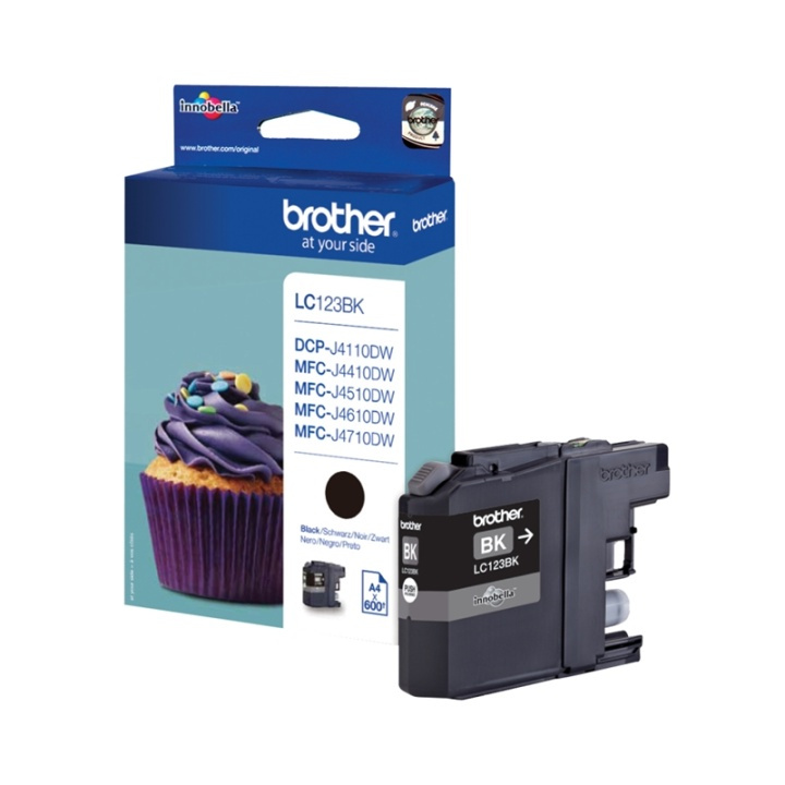 Brother LC-123BK bläckpatroner 1 styck Original Hög (XL) avkastning Svart in the group COMPUTERS & PERIPHERALS / Printers & Accessories / Ink & Toner / Ink cartridges / Brother at TP E-commerce Nordic AB (A13969)