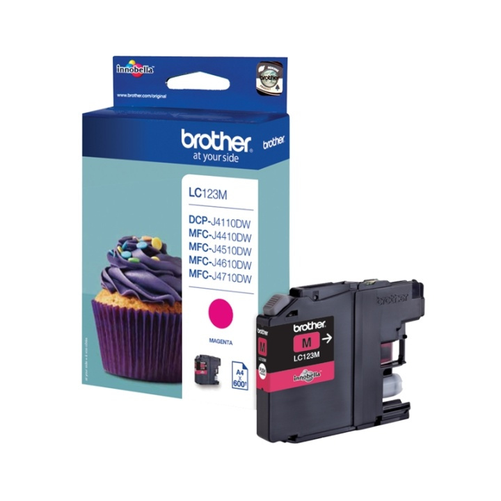 Brother LC-123M bläckpatroner 1 styck Original Hög (XL) avkastning Magenta in the group COMPUTERS & PERIPHERALS / Printers & Accessories / Ink & Toner / Ink cartridges / Brother at TP E-commerce Nordic AB (A13971)