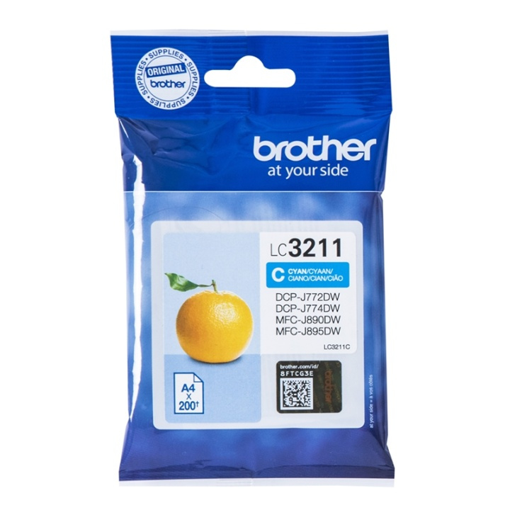 Brother LC-3211C bläckpatroner Original Standardavkastning Cyan in the group COMPUTERS & PERIPHERALS / Printers & Accessories / Ink & Toner / Ink cartridges / Brother at TP E-commerce Nordic AB (A14008)