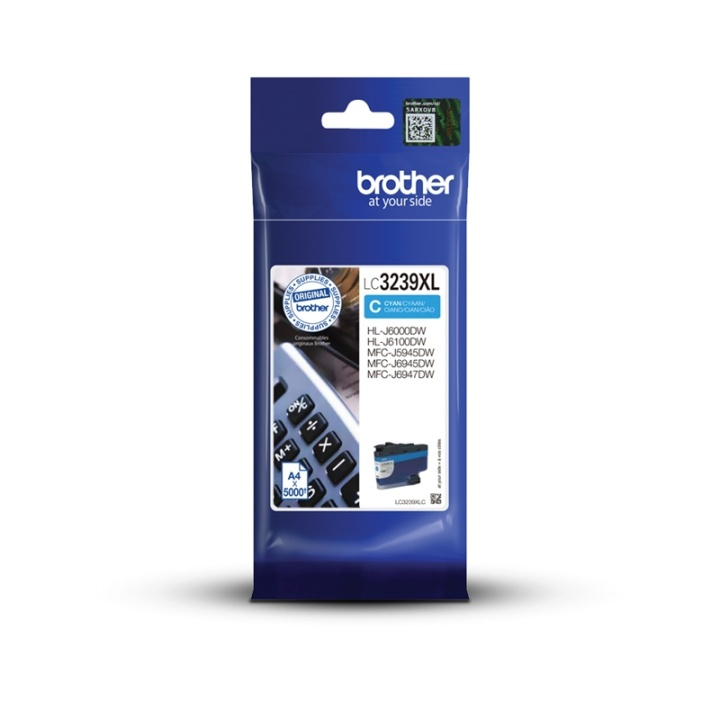 Brother LC-3239XLC bläckpatroner 1 styck Original Hög (XL) avkastning Cyan in the group COMPUTERS & PERIPHERALS / Printers & Accessories / Ink & Toner / Ink cartridges / Brother at TP E-commerce Nordic AB (A14030)