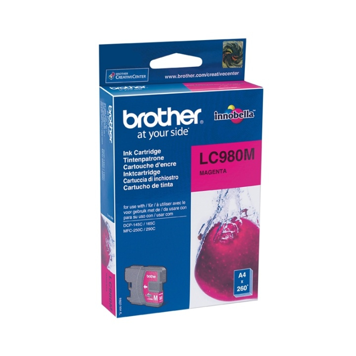 Brother LC-980M bläckpatroner 1 styck Original Magenta in the group COMPUTERS & PERIPHERALS / Printers & Accessories / Ink & Toner / Ink cartridges / Brother at TP E-commerce Nordic AB (A14041)