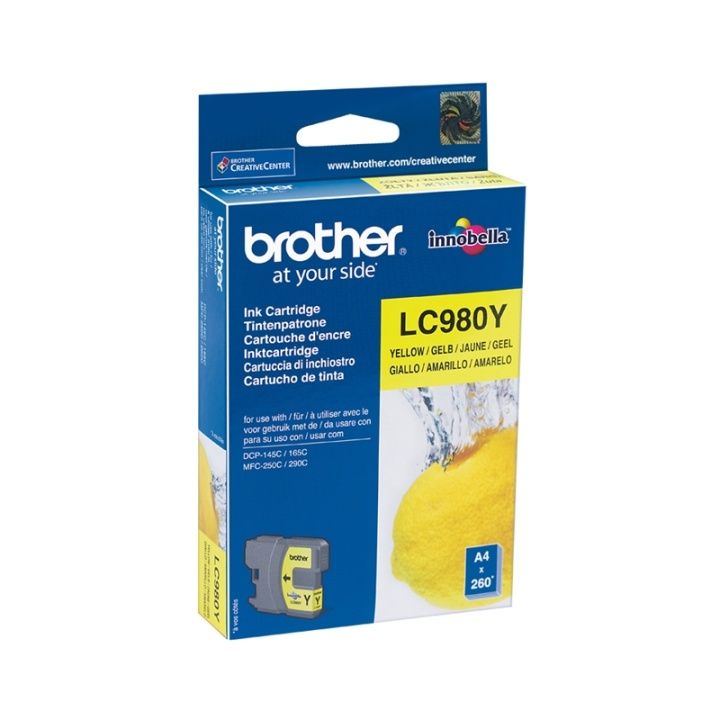Brother LC-980Y bläckpatroner 1 styck Original Gul in the group COMPUTERS & PERIPHERALS / Printers & Accessories / Ink & Toner / Ink cartridges / Brother at TP E-commerce Nordic AB (A14043)