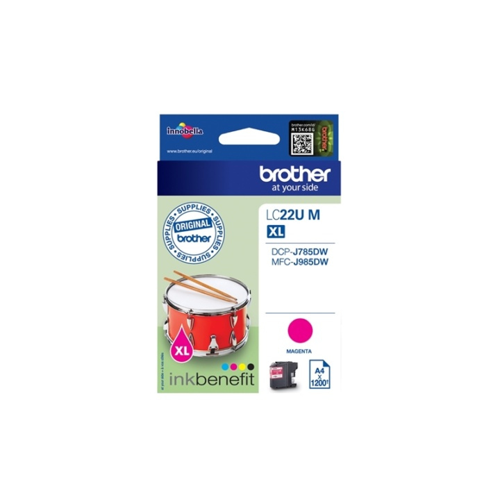 Brother LC-22UM bläckpatroner Original Hög (XL) avkastning Magenta in the group COMPUTERS & PERIPHERALS / Printers & Accessories / Ink & Toner / Ink cartridges / Brother at TP E-commerce Nordic AB (A14050)