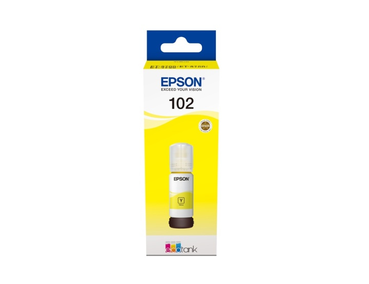 Epson 102 EcoTank Yellow ink bottle in the group COMPUTERS & PERIPHERALS / Printers & Accessories / Ink & Toner / Ink cartridges / Epson at TP E-commerce Nordic AB (A14054)