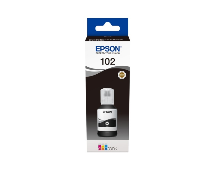 Epson 102 EcoTank Pigment Black ink bottle in the group COMPUTERS & PERIPHERALS / Printers & Accessories / Ink & Toner / Ink cartridges / Epson at TP E-commerce Nordic AB (A14056)