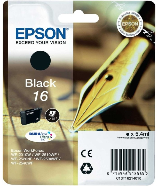 Epson Pen and crossword Singlepack Black 16 DURABrite Ultra Ink in the group COMPUTERS & PERIPHERALS / Printers & Accessories / Ink & Toner / Ink cartridges / Epson at TP E-commerce Nordic AB (A14058)