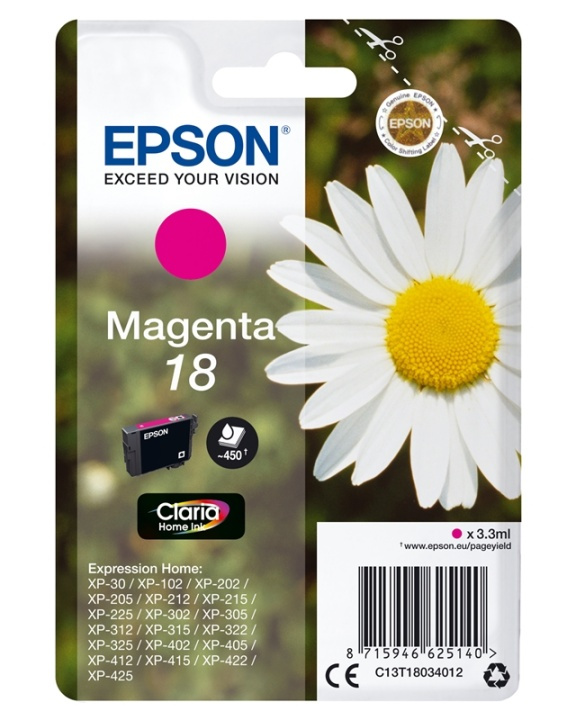 Epson Daisy Enpack magenta 18 Claria Home-bläck in the group COMPUTERS & PERIPHERALS / Printers & Accessories / Ink & Toner / Ink cartridges / Epson at TP E-commerce Nordic AB (A14064)