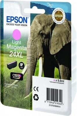 Epson Elephant Singlepack Light Magenta 24XL Claria Photo HD Ink in the group COMPUTERS & PERIPHERALS / Printers & Accessories / Ink & Toner / Ink cartridges / Epson at TP E-commerce Nordic AB (A14073)