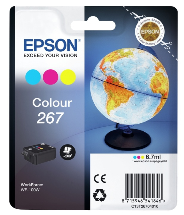 Epson Globe Singlepack Colour 267 ink cartridge in the group COMPUTERS & PERIPHERALS / Printers & Accessories / Ink & Toner / Ink cartridges / Epson at TP E-commerce Nordic AB (A14077)