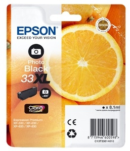 Epson Oranges C13T33614010 bläckpatroner 1 styck Original Fotosvart in the group COMPUTERS & PERIPHERALS / Printers & Accessories / Ink & Toner / Ink cartridges / Epson at TP E-commerce Nordic AB (A14100)