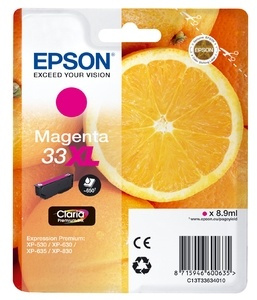 Epson Oranges C13T33634010 bläckpatroner 1 styck Original Magenta in the group COMPUTERS & PERIPHERALS / Printers & Accessories / Ink & Toner / Ink cartridges / Epson at TP E-commerce Nordic AB (A14102)