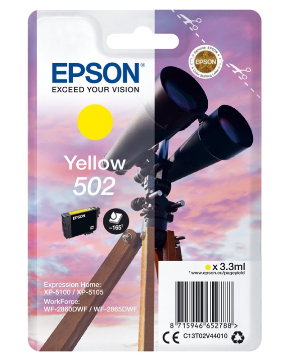 Epson Singlepack Yellow 502 Ink in the group COMPUTERS & PERIPHERALS / Printers & Accessories / Ink & Toner / Ink cartridges / Epson at TP E-commerce Nordic AB (A14115)