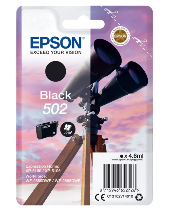Epson Singlepack Black 502 Ink in the group COMPUTERS & PERIPHERALS / Printers & Accessories / Ink & Toner / Ink cartridges / Epson at TP E-commerce Nordic AB (A14117)