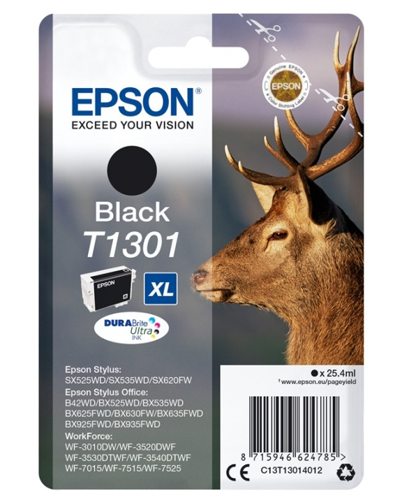 Epson Stag Enpack svart T1301 DURABrite Ultra-bläck in the group COMPUTERS & PERIPHERALS / Printers & Accessories / Ink & Toner / Ink cartridges / Epson at TP E-commerce Nordic AB (A14138)