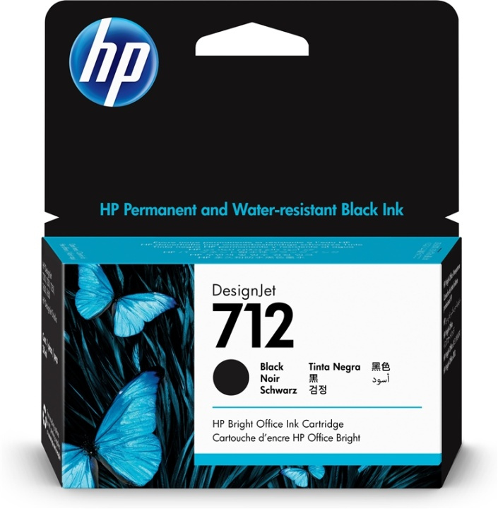 HP 712 bläckpatroner 1 styck Original Standardavkastning Svart in the group COMPUTERS & PERIPHERALS / Printers & Accessories / Ink & Toner / Ink cartridges / HP at TP E-commerce Nordic AB (A14181)