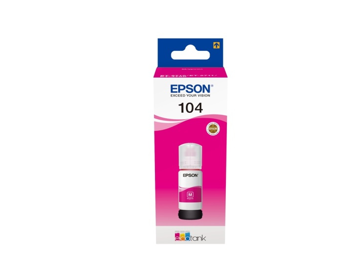 Epson 104 EcoTank Magenta ink bottle in the group COMPUTERS & PERIPHERALS / Printers & Accessories / Ink & Toner / Ink cartridges / Epson at TP E-commerce Nordic AB (A14247)