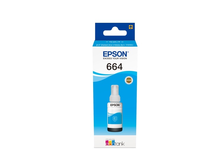 Epson 664 Ecotank Cyan ink bottle (70ml) in the group COMPUTERS & PERIPHERALS / Printers & Accessories / Ink & Toner / Ink cartridges / Epson at TP E-commerce Nordic AB (A14250)