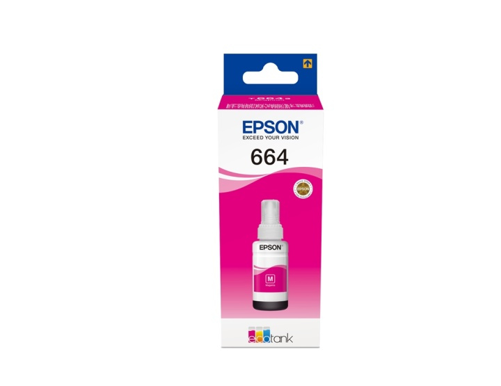 Epson 664 Ecotank Magenta ink bottle (70ml) in the group COMPUTERS & PERIPHERALS / Printers & Accessories / Ink & Toner / Ink cartridges / Epson at TP E-commerce Nordic AB (A14251)