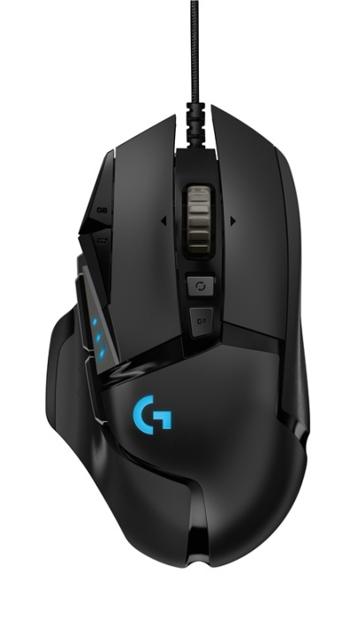 Logitech G502 Hero datormöss högerhand USB Type-A Optisk 16000 DPI in the group COMPUTERS & PERIPHERALS / GAMING / Mice at TP E-commerce Nordic AB (A14418)