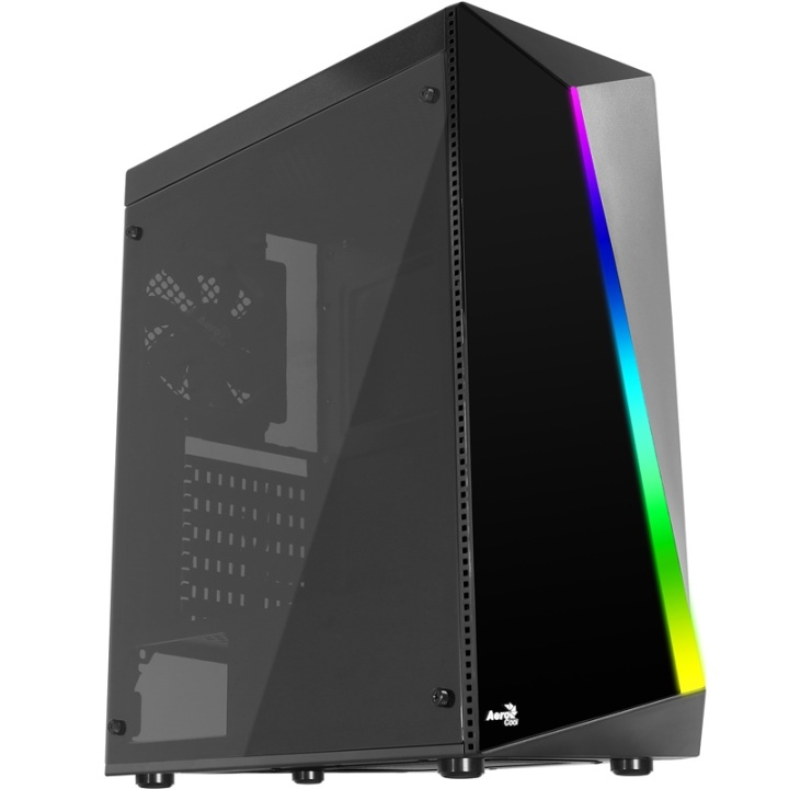 Aerocool Shard Midi Tower Svart in the group COMPUTERS & PERIPHERALS / Computer components / Chassis at TP E-commerce Nordic AB (A14500)
