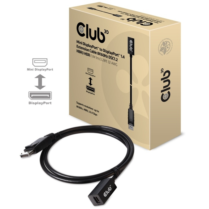 CLUB3D cac-1120 1 m Mini DisplayPort DisplayPort Svart in the group COMPUTERS & PERIPHERALS / Computer cables / DisplayPort / Cables at TP E-commerce Nordic AB (A14569)