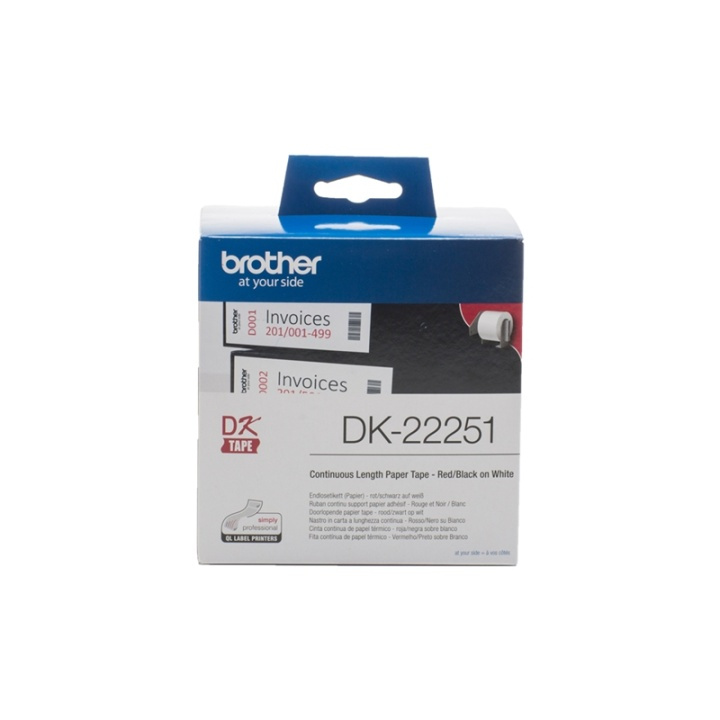 Brother DK-22251 etikett-tejp Svart och rött på vitt in the group COMPUTERS & PERIPHERALS / Printers & Accessories / Printers / Label machines & Accessories / Labels at TP E-commerce Nordic AB (A14651)