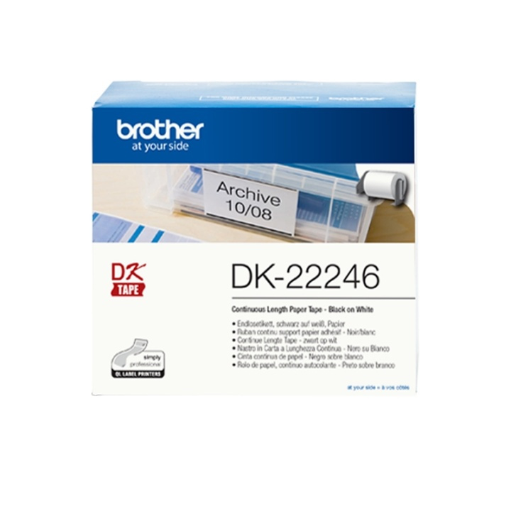 Brother DK-22246 etikett-tejp Svart på vitt in the group COMPUTERS & PERIPHERALS / Printers & Accessories / Printers / Label machines & Accessories / Labels at TP E-commerce Nordic AB (A14658)