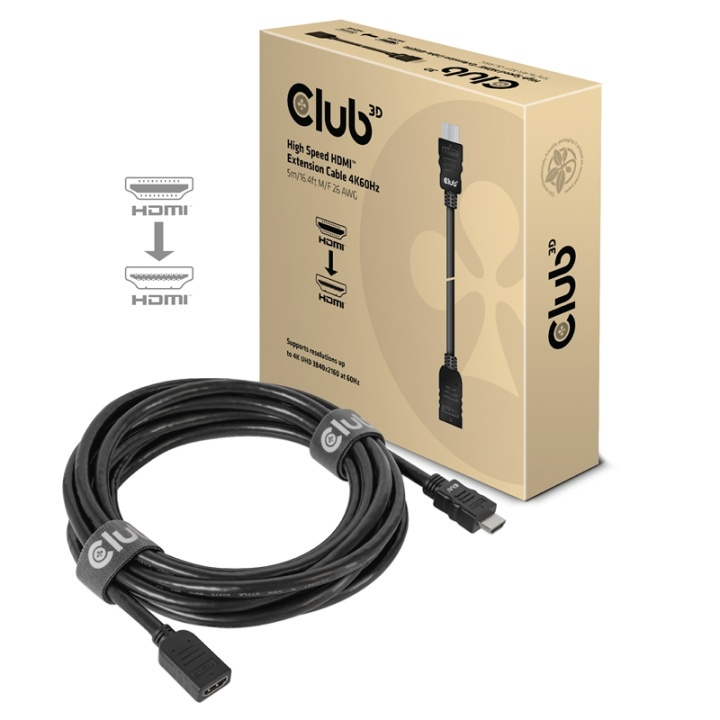 CLUB3D CAC-1325 HDMI-kabel 5 m HDMI Typ A (standard) Svart in the group HOME ELECTRONICS / Cables & Adapters / HDMI / Cables at TP E-commerce Nordic AB (A14792)