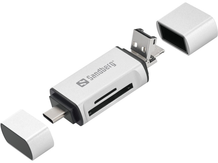 Sandberg Card Reader USB-C+USB+MicroUSB in the group HOME ELECTRONICS / Storage media / Memory card reader at TP E-commerce Nordic AB (A14995)