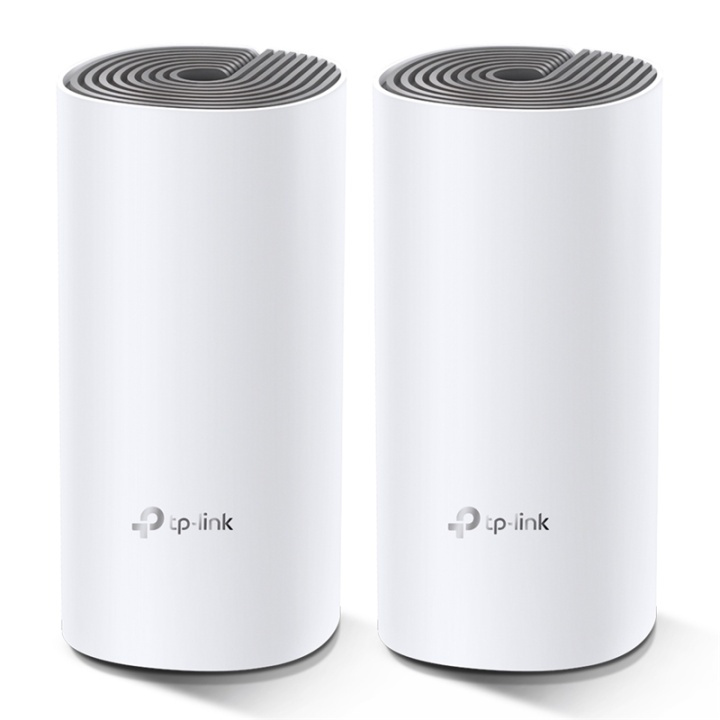 TP-LINK Deco E4 (2-pack) Dual-band (2,4 GHz / 5 GHz) Wi-Fi 5 (802.11ac) Vit, Grå in the group COMPUTERS & PERIPHERALS / Network / Routrar at TP E-commerce Nordic AB (A15029)