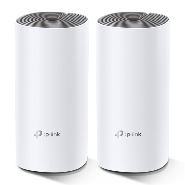 TP-LINK Deco E4 (2-pack) Dual-band (2.4 GHz / 5 GHz) Wi-Fi 5 (802.11ac) White, Gray in the group COMPUTERS & PERIPHERALS / Network / Routrar at TP E-commerce Nordic AB (A15029)