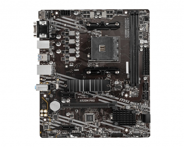MSI A520M PRO moderkort AMD A520 Uttag AM4 micro ATX in the group COMPUTERS & PERIPHERALS / Computer components / Motherboard at TP E-commerce Nordic AB (A15169)