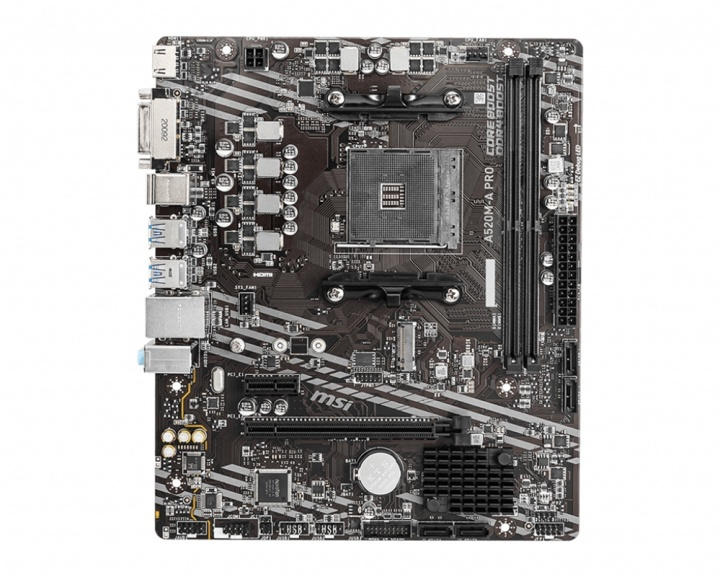 MSI A520M-A PRO moderkort AMD A520 Uttag AM4 micro ATX in the group COMPUTERS & PERIPHERALS / Computer components / Motherboard at TP E-commerce Nordic AB (A15170)