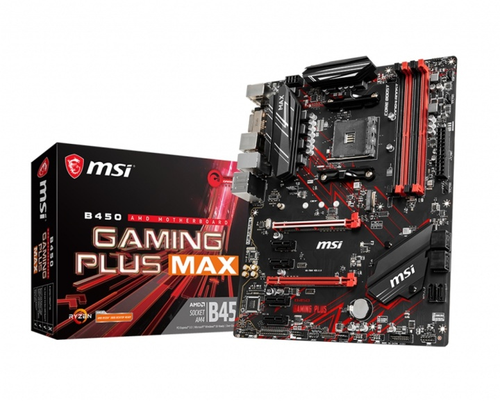 MSI B450 GAMING PLUS MAX moderkort AMD B450 Uttag AM4 ATX in the group COMPUTERS & PERIPHERALS / Computer components / Motherboard at TP E-commerce Nordic AB (A15171)