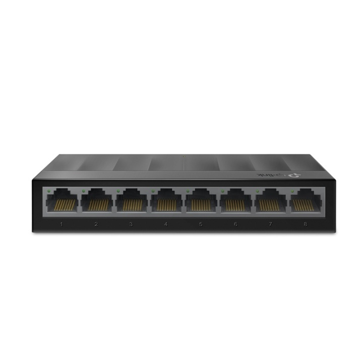 TP-LINK LS1008G Ohanterad Gigabit Ethernet (10/100/1000) Svart in the group COMPUTERS & PERIPHERALS / Network / Switches at TP E-commerce Nordic AB (A15283)