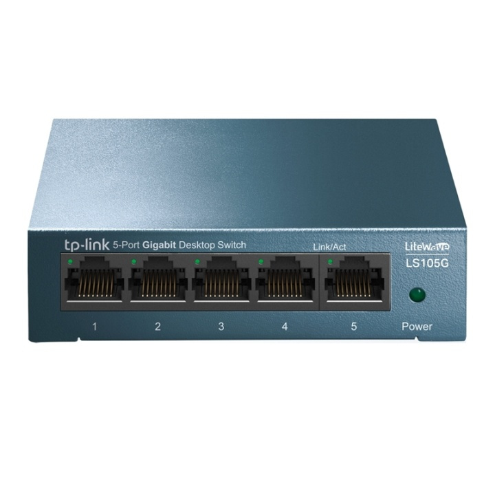TP-LINK LS105G Ohanterad Gigabit Ethernet (10/100/1000) Blå in the group COMPUTERS & PERIPHERALS / Network / Switches / 10/100/1000Mbps at TP E-commerce Nordic AB (A15284)