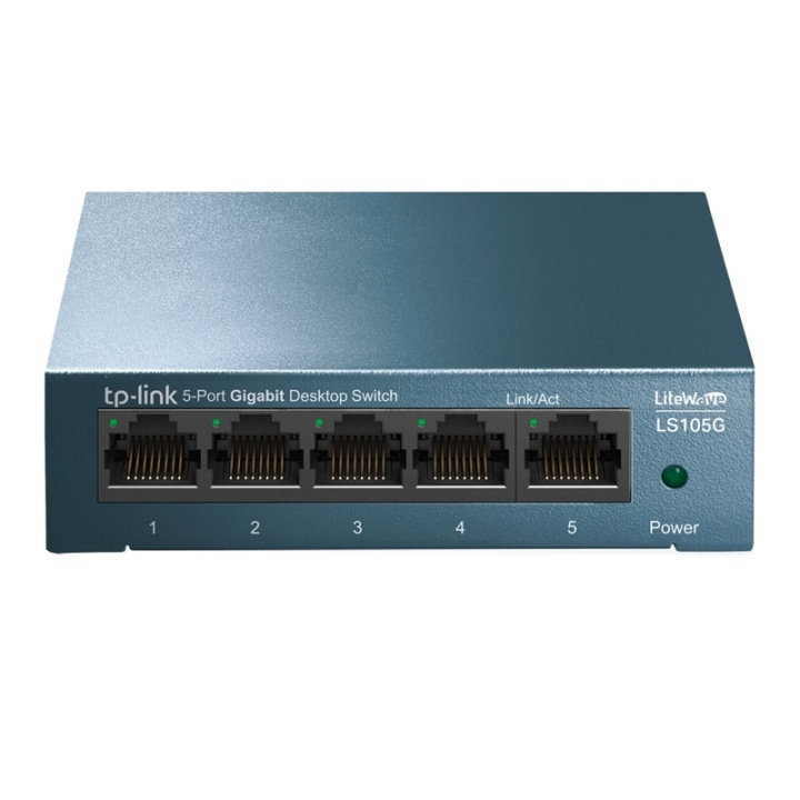 TP-LINK LS105G Ohanterad Gigabit Ethernet (10/100/1000) Blå in the group COMPUTERS & PERIPHERALS / Network / Switches at TP E-commerce Nordic AB (A15284)