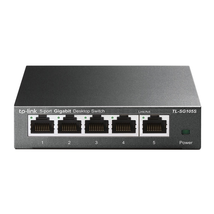 TP-LINK TL-SG105S Ohanterad L2 Gigabit Ethernet (10/100/1000) Svart in the group COMPUTERS & PERIPHERALS / Network / Switches / 10/100/1000Mbps at TP E-commerce Nordic AB (A15290)