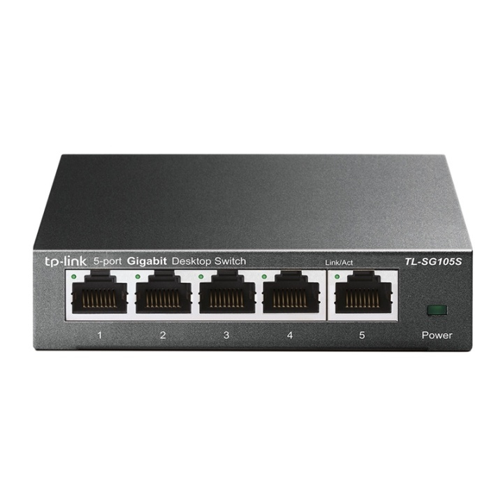 TP-LINK TL-SG105S Ohanterad L2 Gigabit Ethernet (10/100/1000) Svart in the group COMPUTERS & PERIPHERALS / Network / Switches at TP E-commerce Nordic AB (A15290)