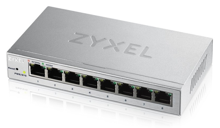 Zyxel GS1200-8 hanterad Gigabit Ethernet (10/100/1000) Silver in the group COMPUTERS & PERIPHERALS / Network / Switches / 10/100/1000Mbps at TP E-commerce Nordic AB (A15295)