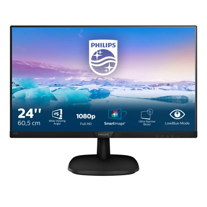 Philips V Line LCD-skärm med Full HD 243V7QDSB/00 in the group COMPUTERS & PERIPHERALS / Computer monitor / Computer monitors at TP E-commerce Nordic AB (A15336)