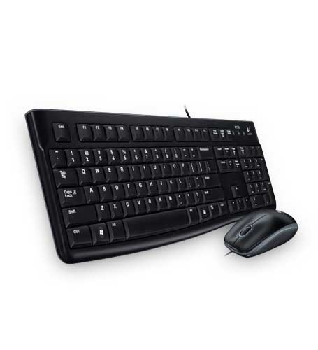 Logitech MK120 tangentbord USB QWERTY Nordiska språk Svart in the group COMPUTERS & PERIPHERALS / Mice & Keyboards / Keyboards / Corded at TP E-commerce Nordic AB (A15625)