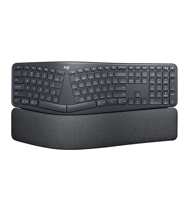 Logitech Ergo K860 tangentbord Trådlös RF + Bluetooth QWERTY Nordic Svart in the group COMPUTERS & PERIPHERALS / Mice & Keyboards / Keyboards / Wireless at TP E-commerce Nordic AB (A15626)