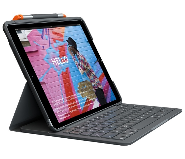 Logitech Slim Folio grafit Bluetooth QWERTY Dansk, Finsk, Norsk, Svensk in the group SMARTPHONE & TABLETS / Tablet cases / Apple iPad at TP E-commerce Nordic AB (A15657)