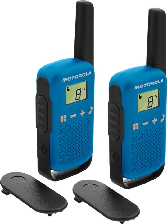 Motorola TALKABOUT T42 two-way radio 16 channels Black, Blue in the group Sport, leisure & Hobby / Outdoor recreation / Walkie-talkies at TP E-commerce Nordic AB (A15937)