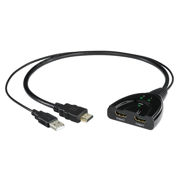 Hama HDMI-Splitter 2x Portar in the group HOME ELECTRONICS / Cables & Adapters / HDMI / Adapters at TP E-commerce Nordic AB (A16266)