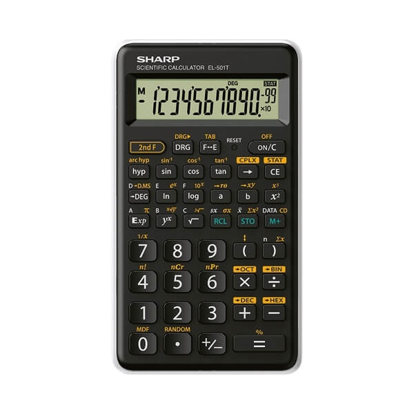 Sharp Kalkylator EL501TBWH in the group HOME, HOUSEHOLD & GARDEN / Office material / For the desk at TP E-commerce Nordic AB (A16325)